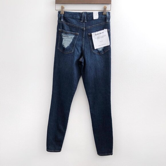 NWT GOOD AMERICAN Good Waist Distressed Back Pockets Size 25 - Picture 2 of 10
